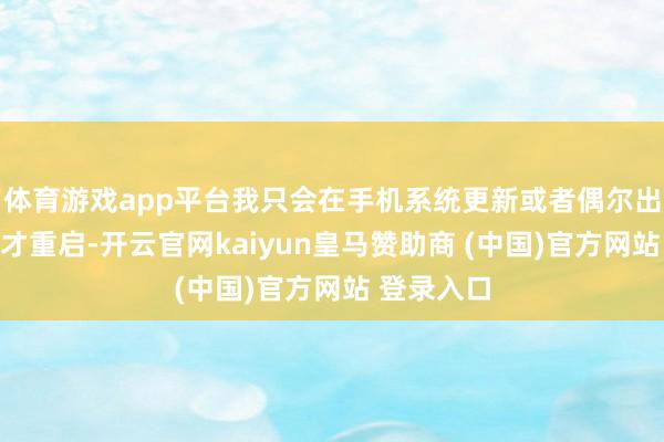 体育游戏app平台我只会在手机系统更新或者偶尔出现卡顿时才重启-开云官网kaiyun皇马赞助商 (中国)官方网站 登录入口